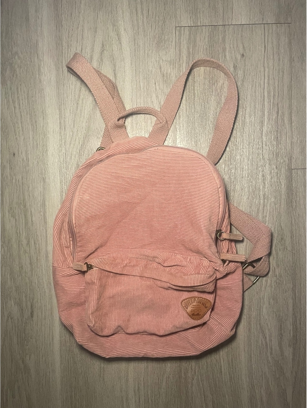 Billabong corduroy pink mini backpack